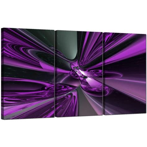 Purple And Black Abstract Canvas Wall Art Print Etsy
