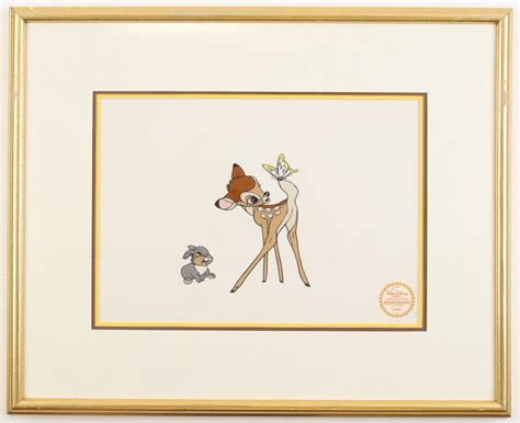 Walt Disney Bambi Le Custom Framed Animation Serigraph Cel Pristine Auction