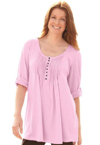 Aesthetic Official Womens Plus Size Tunic Top In Solid