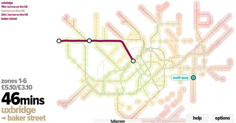 New Interactive Tube Map Gives Londoners The Time And Cost Of Their