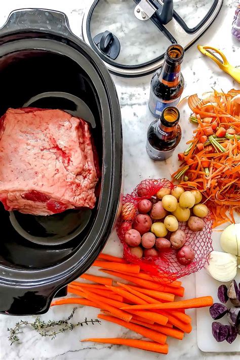 With all the instant pot friendly vegetables in one pot. Crockpot Corned Beef and Cabbage (or Instant Pot) | foodiecrush.com