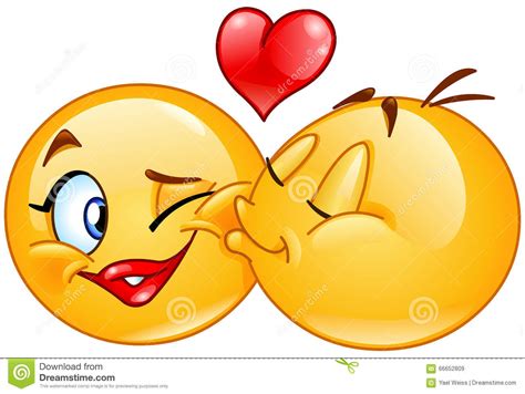 Emoticons Kissing Stock Vector Illustration Of Affection