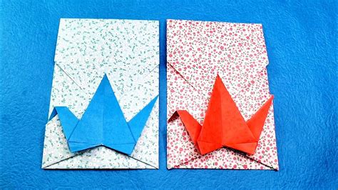How To Make Origami Crane Envelope Youtube