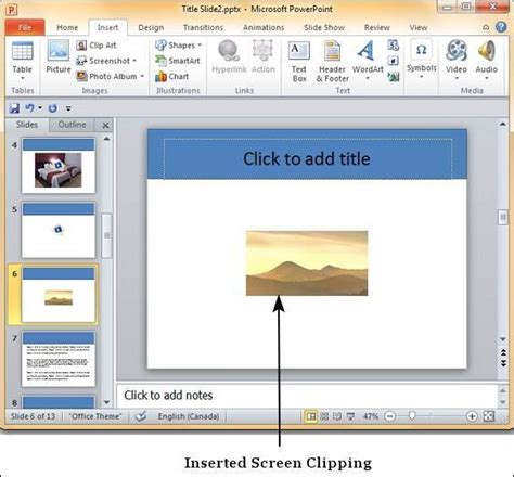 Powerpoint Inserting A Screenshot In Powerpoint Tutorial Desk