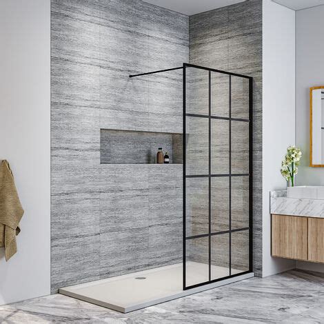 ELEGANT 900mm Walk In Shower Door Wet Room Reversible Shower Screen