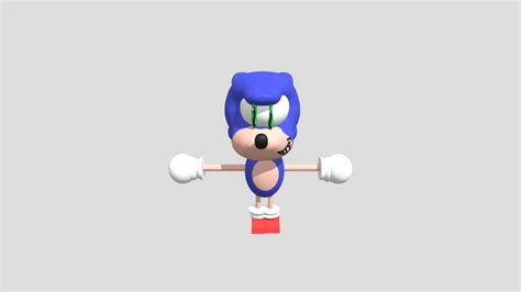 Cursed Sonic From Microsoft Paint 3d Download Free 3d Model By