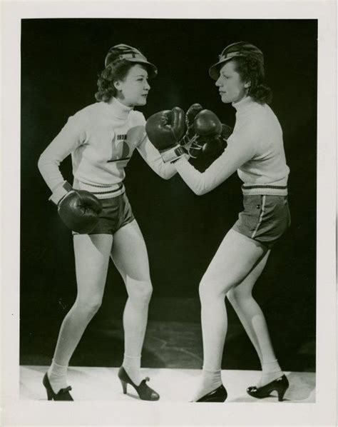 Vintage Female Boxing Right Cross