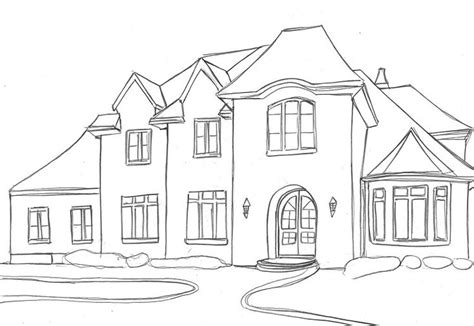 Modern House Coloring Pages House Sketch Dream House Drawing House