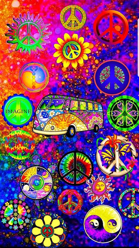 Hippie Peace Freaks ☮️ Peace Art Peace Sign Art Hippie Peace Sign Art