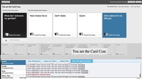 Ask about our custom cards feature in the support server (beta testing). Cards Against Humanity - Discord Session Part 1 - YouTube