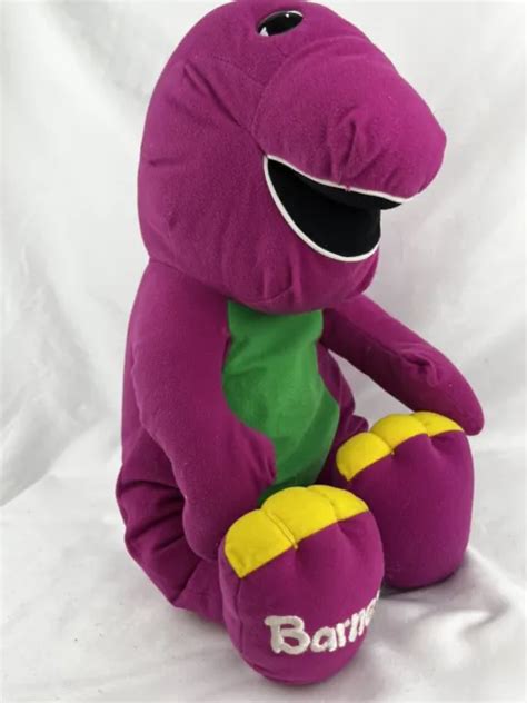 VINTAGE 1992 PLAYSKOOL Talking BARNEY The Purple Dinosaur Plush 24 20