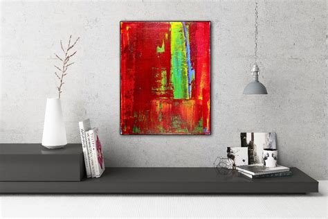 Sold Abstract Green Grass Red Skies By Nestor Toro Abstract Art