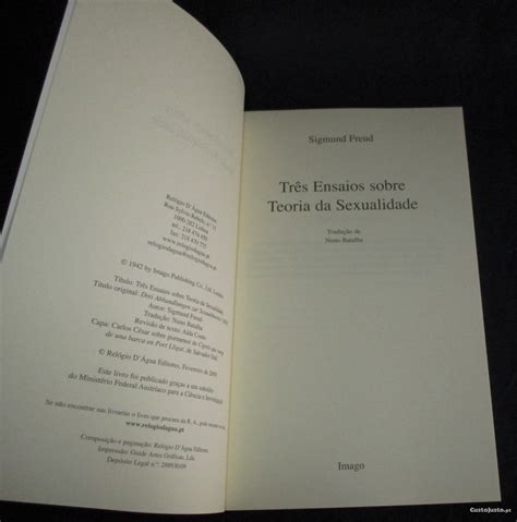 Livro Três Ensaios Sobre A Teoria Da Sexualidade Sigmund Freud Livros à Venda Lisboa 41098017