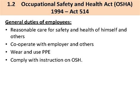 Occupational Health And Safety Act 1994 Simoneqws