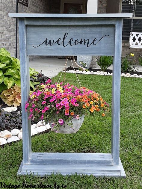 Hanging Basket Stand Welcome Flower Stand Custom Made Porch Plant