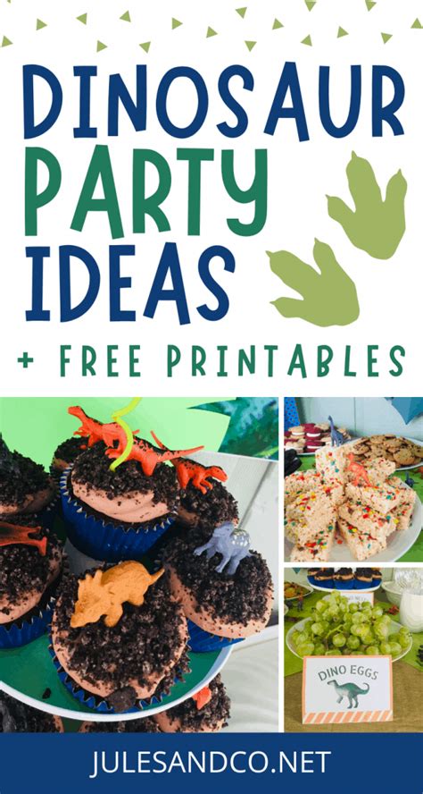 Easy Diy Dinosaur Birthday Party Ideas Free Printable Jules And Co