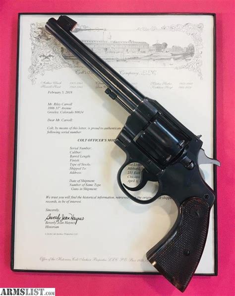 Armslist For Sale 1948 Colt Officers Model Target