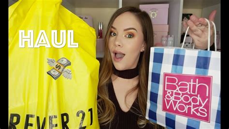 huge fall haul forever 21 bath and body works tj maxx more youtube
