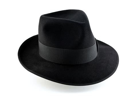 Fedora The Castor Black Beaver Felt Fedora Hat For Men Etsy