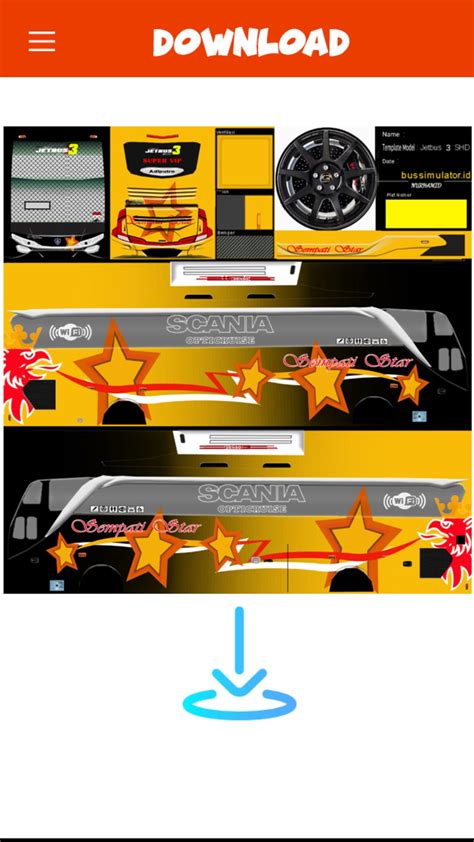 This is a limited edition application, where the application is limited to a bus display that is filled with livery bus simulator hd full sticker where the style and color of the image displayed on the bus body is very interesting. Download Stiker Bussid Scania - Download Gratis