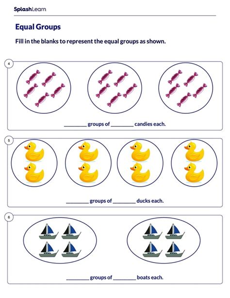 Equal Groups Worksheet Multiply And Divide In Year 1 Age 5 6 Urbrainy