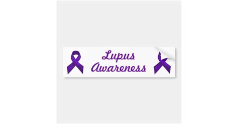 Lupus Awareness Purple Ribbon Bumper Sticker Zazzle