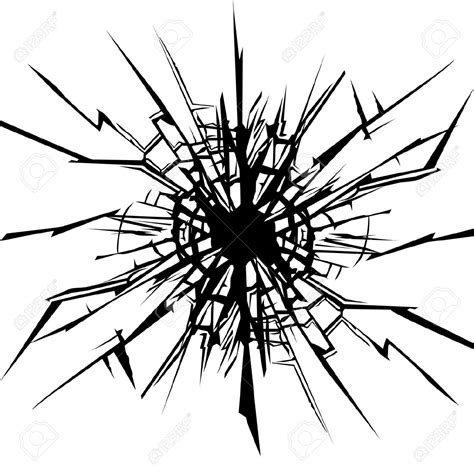 Broken Glass Clip Art Black And White Images And Photos Finder