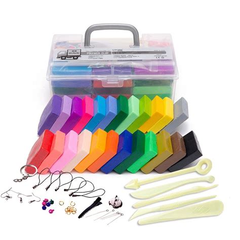 24 colors diy craft malleable fimo polymer modelling clay block set tools kit חומרי פיסול