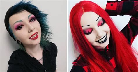 Here's how you can get permanent vampire teeth implants. Vampire woman has permanent fangs and can 'smell blood ...