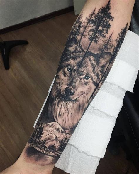 Wolf Arm Sleeve Tattoo Ideas Sleeve Sleevetattoo Wolf Tattoos Wolf