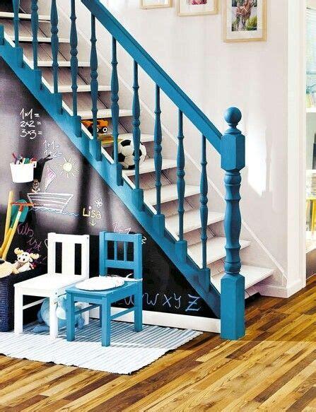 Blue Banister Painted Banister Half Painted Walls Painted Staircases Stair Banister
