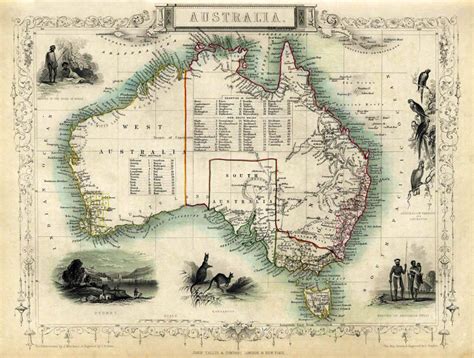 Antique Australia Map Print 16 X 22 3000 Via Etsy Antique Maps