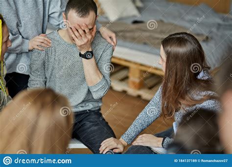 Man Is Ashamed To Admit His Addiction Stock Image Image Of