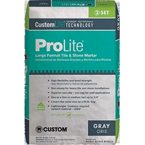C Building Products Plmg30 30 Lbs Prolite Tile And Stone Mortar Gray Bag