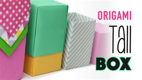 Tall Origami Box Instructions Any Size Diy Youtube