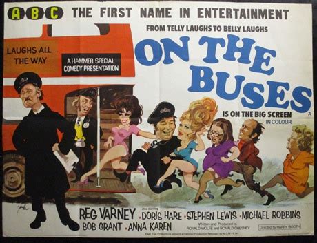 On The Buses Poster UK Quad 1971 Putzu Arnaldo