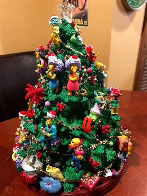 Large Simpsons Lighted Christmas Tree By Hamilton Collection Very Rare