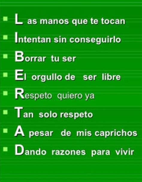 Acróstico De Las Palabras Libertad Publica Que Tengan Que Ver Con Ese