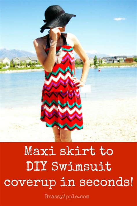 Can't wait to lay out on the beach or. Maxi Skirt to DIY Swimsuit coverup - BrassyApple.com ...
