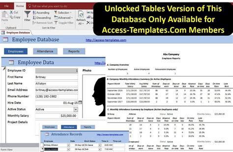 Employee Database Template Viewerper