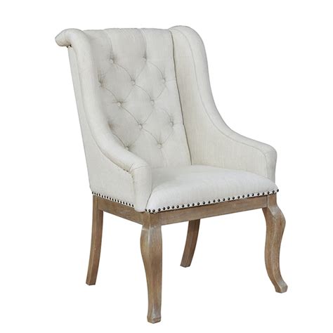 Scott Living Set Of 2 Traditional Cream Wingback Chairs At