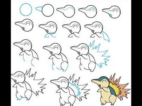 Easy 3d art pencil drawing how to draw 3d dew drop on leaf 5. How To Draw Cyndaquil The Pokemon Step By Step Drawing ...