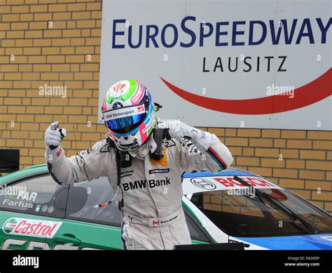 Canadian Racing Driver Bruno Sprengler Bmw Cheers After Winning The