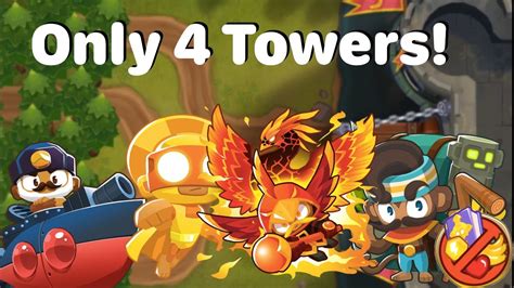 Dark Castle Chimps with Only 4 Towers! - Bloons TD 6 - YouTube