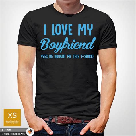 I LOVE MY BOYFRIEND Heart T Shirt Vest Tank Top Men Gay Mens Gift Black