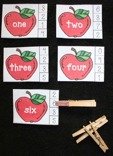 Classroom Freebies: Apple Number Word Matching Game | Number words, Classroom freebies, Apple ...