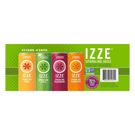Izze Sparkling Juice 4 Flavor Variety Pack 84 Oz 24 Pk Walmart