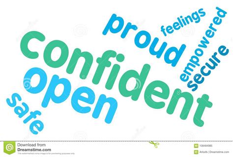 Confident Word Cloud Stock Vector Illustration Of Open 108484985