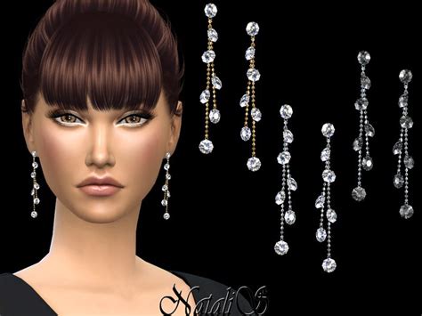 Multi Crystals Dangling Earrings Found In Tsr Category Sims 4 Female