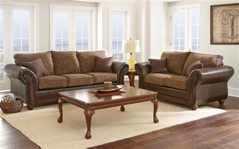 This fabric is perfect for all indoor upholstery (such as sofas, chairs, and ottomans). MYCO Furniture Brigam Classic Dark Brown Leather & Fabric Living Room Sofa (KA110-S) Buy online!